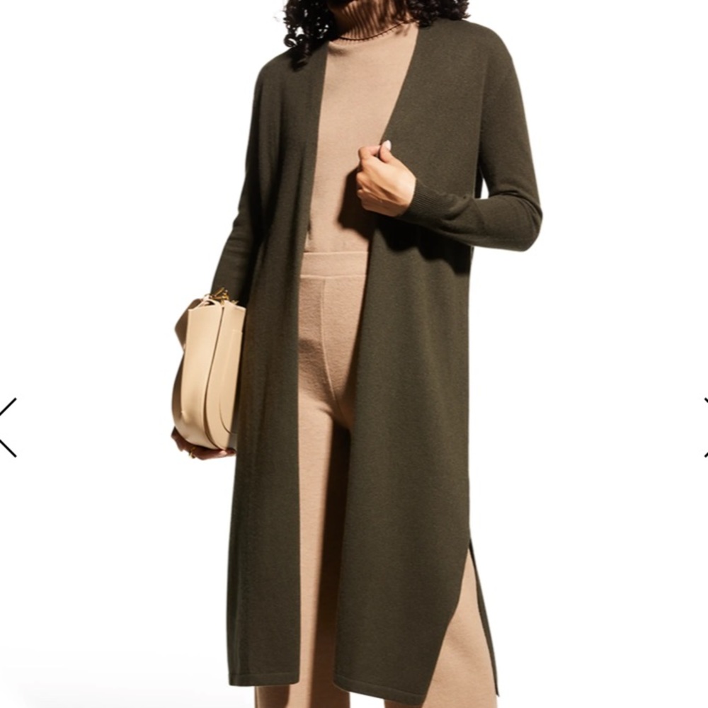Olive Long Duster Cardigan